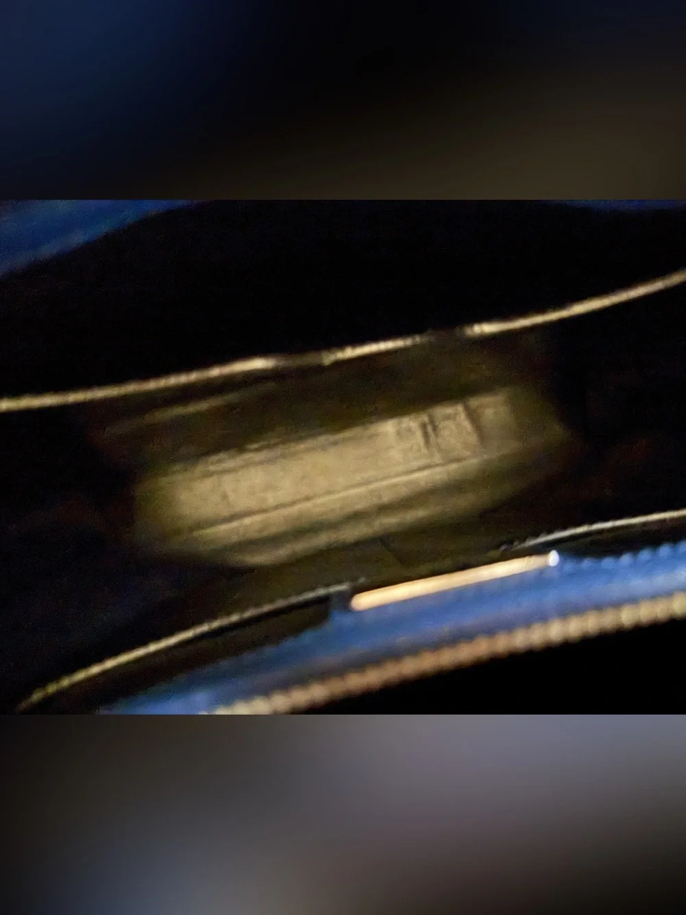 Prada Blue Leather Saffiano Structured Shoulder Tote